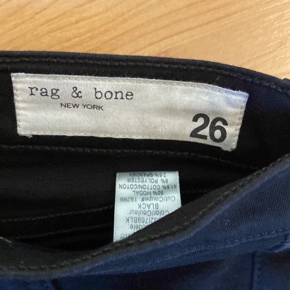 Rag & Bone black jeans woman size 26 like new worn once . Skinny jeans - Picture 2 of 8